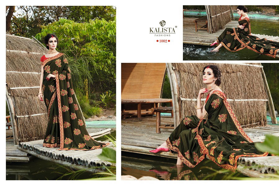 Kalista Icon 5 New Exclusive Wear Vichitra Silk Designer Saree Collection